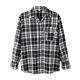 thumbnail image 1 of Camisas De Sport Para Hombre Camisa de manga larga con solapa de hebilla a rayas casual para hombre Blusa superior (Black, L), 1 of 7