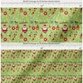 thumbnail image 2 of Soimoi Green Cotton Voile Fabric Heart,Santa & Baubles Christmas Fabric Prints By Yard 42 Inch Wide, 2 of 7