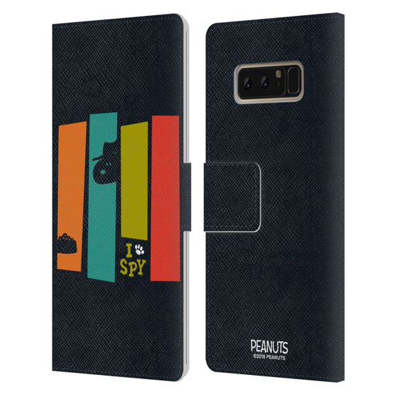 Head Case Designs Officially Licensed Peanuts The Many Faces Of Snoopy Secret Agent Leather Book Wallet Case Cover Compatible with Samsung Samsung Galaxy Note8 / Note 8