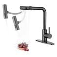 thumbnail image 3 of Grifo Banna Monocomando Cocina Pico Extensible Xtellar Negro Mate, 3 of 3
