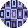thumbnail image 1 of Ahgly Company Indoor Round Abstract Blue Modern Area Rugs, 7' Round, 1 of 4