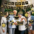 thumbnail image 4 of Happy Retirement Party Decorations Kit for Men Women, Black Gold Retirement Banner Honeycomb Centerpieces Swirls Retired Farewell Party Set Party Supplies for Indoor Outdoor, 4 of 4