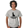 thumbnail image 4 of Ferocious Vegan Herbivore Bunny Men's Graphic T Shirt Tees Brisco Brands S, 4 of 4