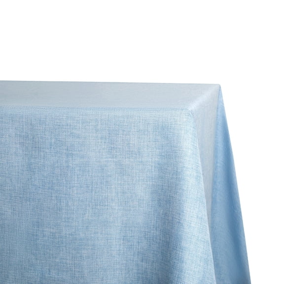 108" x 156" Rectangular Baby Blue Tablecloth Vintage Linen | Wedding Tablecloth | 8' King Table Drape