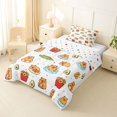 thumbnail image 2 of Manfei Cute Capybara Twin Comforter Sets,Kawaii Snack Print Bedding Set,White,Polkadot Reversible,2pcs,1 Comforter and 1 Pillowcase, 2 of 7