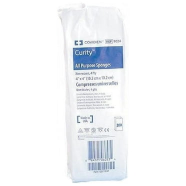 Curity Gauze Sponges, 4 x 4 Inch, 4-Ply, CS/2000