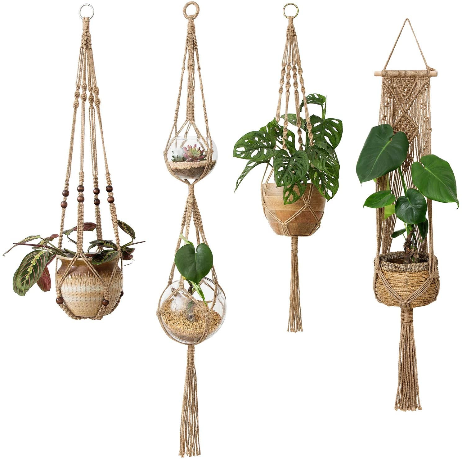 Garden Plant Hanger Macrame Hanging Planter Basket Rope Flower Pot Holder Kit G 