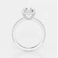 thumbnail image 2 of Zoya Jewel Beautiful 2.1 Ct Emerald Cut Moissanite Halo Engagement Ring – 14K White Gold Plated – Women’s Jewelry for Weddings and Bridal Gifting, 2 of 2