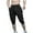 Black, variant on Mans Capris Jogger Pants Solid-Color Casual Pocket Drawstring Sports Shorts Pants Beige
