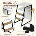 thumbnail image 5 of Roromall Cat Litter Box Enclosure for 2 Cats, Double Cat House with Doors & Storage Space, Enclosed Litter Box Furniture with Ladder, 5 of 9