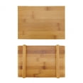 thumbnail image 2 of BambooMN Bamboo Sushi Board Serving Tray, Rectangle, 11.4" x 6.7" x 1.2" Carbonized Brown, 2 Pieces, 2 of 2