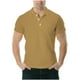 thumbnail image 1 of Blusa y camisa de manga corta con cuello vuelto para hombre, moda informal, con ventilación, botones y solapa, manga corta, poliéster, 1 of 5