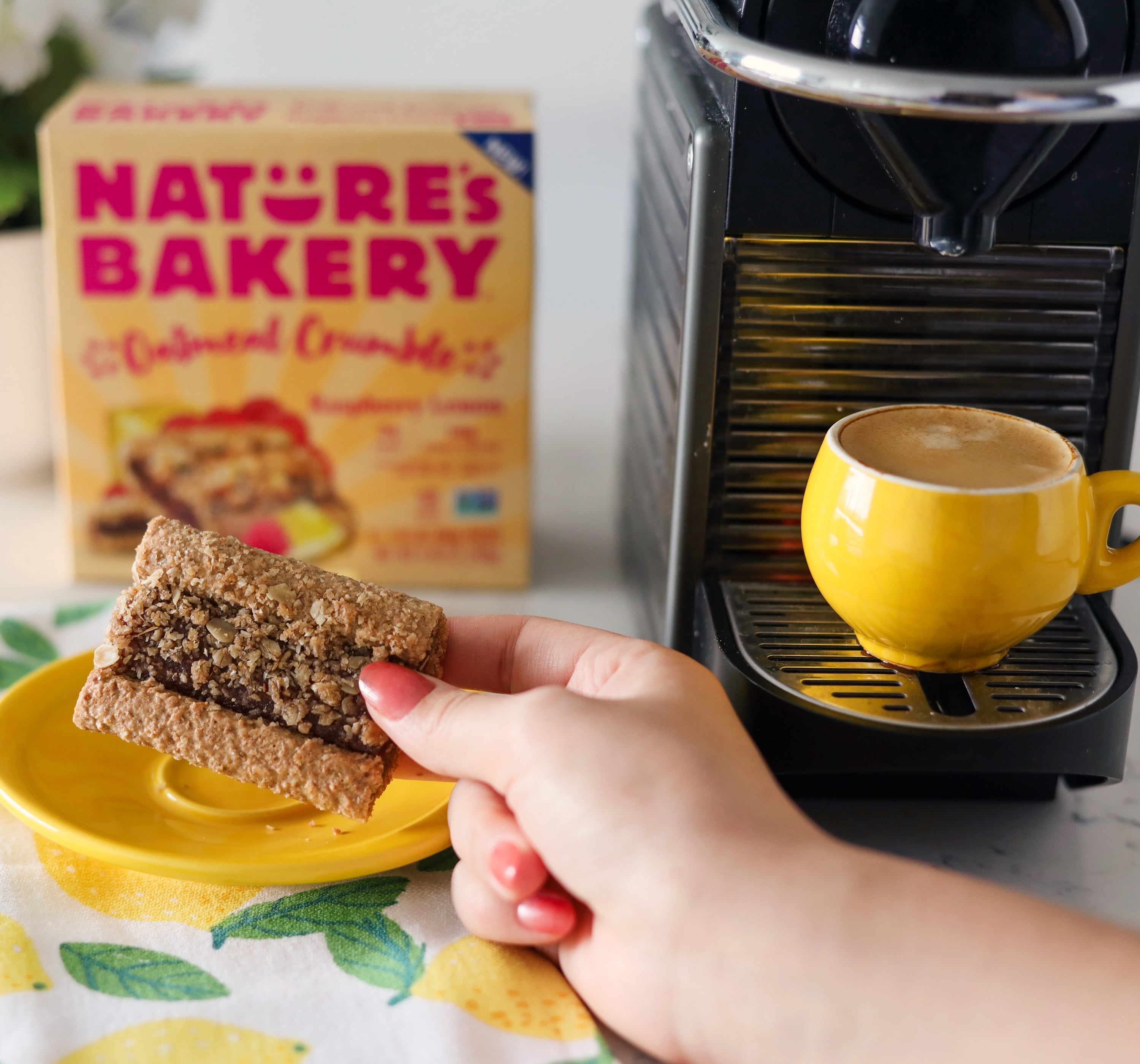 Nature's Bakery Raspberry Lemon Oatmeal Crumble Bars, 1.41 oz Bars, (36 Ct), Vegan, Non-GMO, Plant-Based