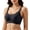 Black, variant on Womens Wireless Bras Soft Full Coverage Vertical Ribbed Adjustable Straps Tshirt Bras Seamless Supportive Push Up Padded Everyday Bra White M
