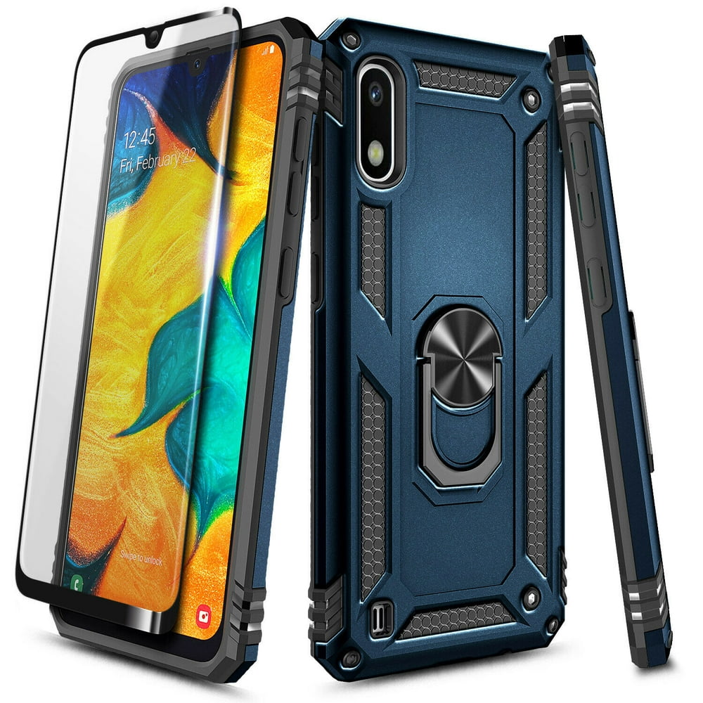 For Samsung Galaxy A10E Case with Tempered Glass Screen Protector (Full ...
