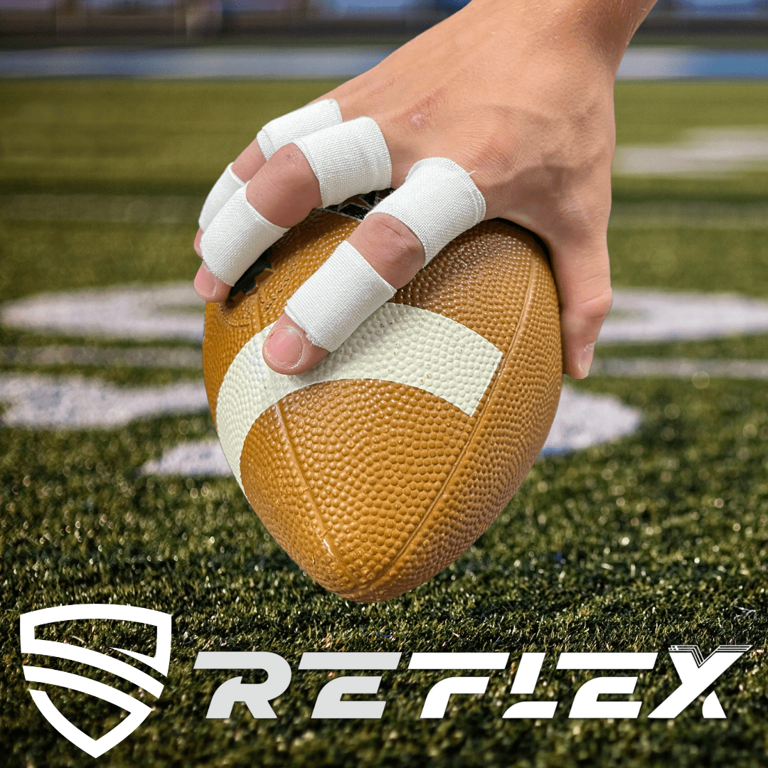 Shield Reflex | Stretch Athletic Tape, Tear by Hand, Made in USA, Thin, Flexible, Elastic Sports Tape, Spatting Football Tape 6 Pack (Arctic White, 2 Inch)