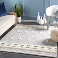 thumbnail image 4 of Hauteloom Moe Wool Living Room, Bedroom Area Rug - Bohemian, Transitional - High Pile - Blue, Navy, White - 2' x 3', 4 of 8