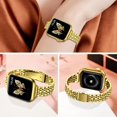 thumbnail image 2 of ZYX Slim Metal Band for Apple Watch, Women's 14mm Thin Metal Strap with Tool, Gold, 44mm/45mm/46mm/49mm/42mm(series 1 2 3), 2 of 7