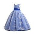 thumbnail image 3 of URMAGIC 3-13T Girls Sleeveless Floral Bridesmaid Wedding Maxi Dress Kids Princess Pageant Lace Prom Ball Gown Dresses, 3 of 9