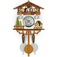 thumbnail image 1 of Cuckoo wall clock, cuckoo clock,brown,CM004, 1 of 16