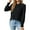 Black, variant on qolati Women's Dressy Casual Long Sleeve Tops 2023 Ruffle Round Neck Basic Fit T-Shirts Classic Loose Embroidery Work Going Out Shirt