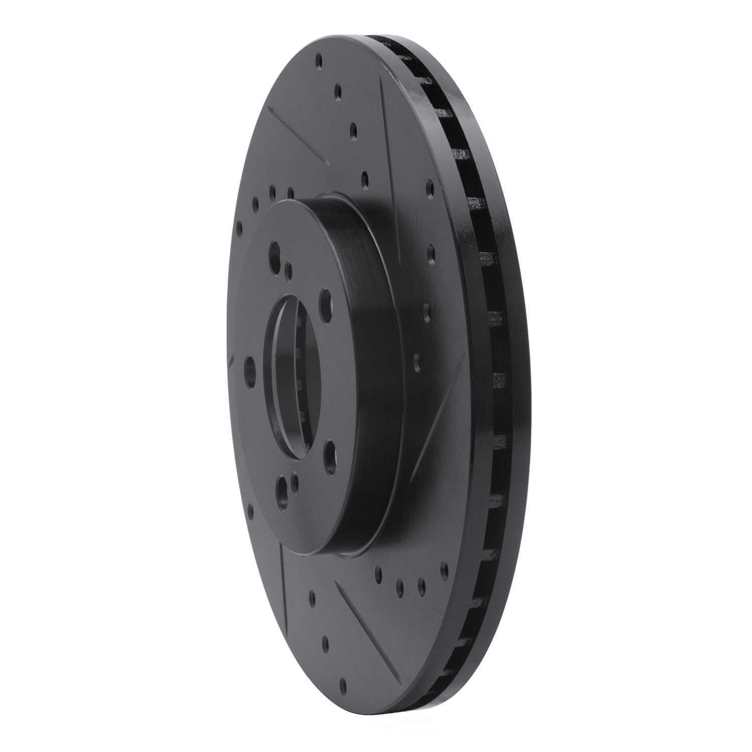 Dynamic Friction Company 633-54038R DFC Brake Rotor - Drilled And Slotted - Black
