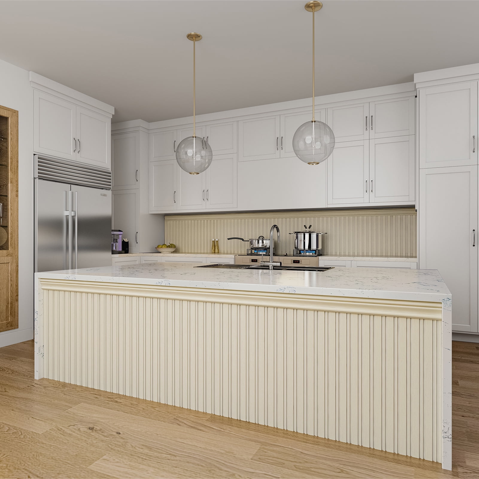 Art3dwallpanel DIY Board & Batten Wall Kit - 9.84" W x 37.8" L Polystyrene Wainscoting Panels for Instant Room Makeover,Easy Installayion,, 31 Sq Ft/Box