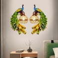 thumbnail image 3 of 2X Resin Peacock Couple Wall Lamp Sconce Indoor Outdoor Patio Walkway Light Modern Colorful Wall Lamp Crystal Wall Lights 3D Resin Sconce, 3 of 13
