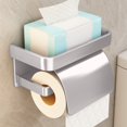 thumbnail image 3 of WRKEKC Clearance No-Drill Toilet Paper Dispenser with Storage Compartment, Durable Metal Design, 3 of 6