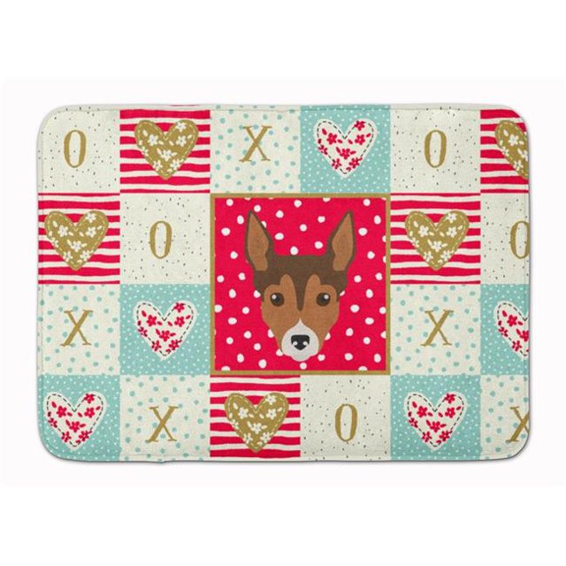 Carolines Treasures CK5239RUG Tapis en Mousse à Mémoire de Forme Lavable en Machine 19 x 27 Po. Tenterfield Terrier Love