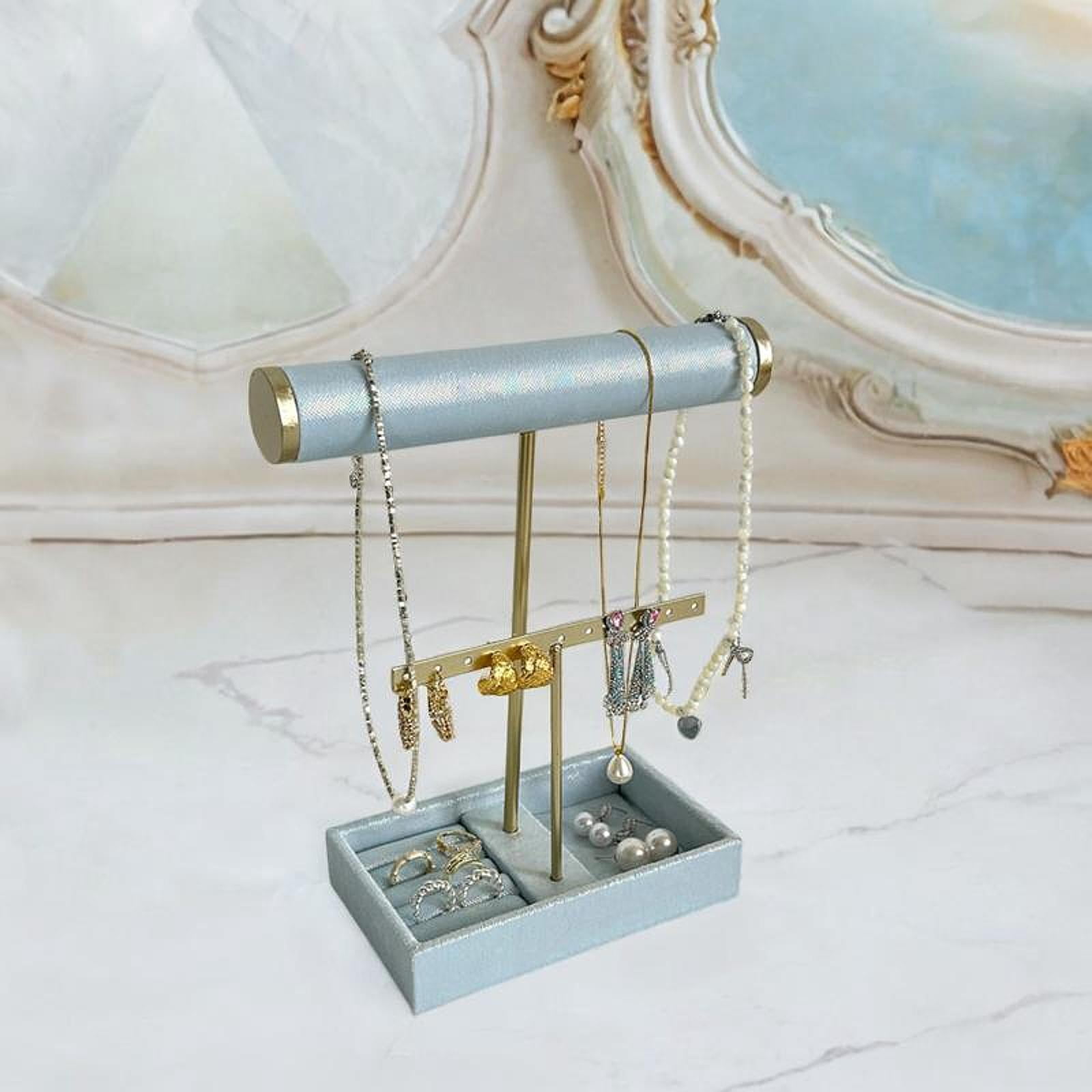 QccHieUs Jewelry Organizer Stand Bracelet Holder Display Hanger Modern Room Decor Jewelry Blue