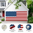 thumbnail image 2 of American Flag Garage Door Cover Banner 7 x 16 FT, Blue Red USA Flag Garage Door Curtains Backdrop with Grommets for Indoor Outdoor Wall Party Porch Yard Decorations Background, 2 of 9
