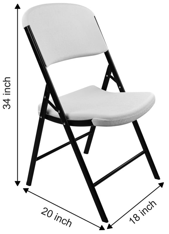 Gianna Folding Chair, Heavy Duty Plastic Chair with 500-Pound Capacity for Kitchen Wedding Party, Set of 6