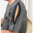 thumbnail image 6 of Shoulder Surgeries Recovery Shirt Tear Away Short Sleeve Chemo Port Access Shirt Full Open Snaps Dialysis Chemo Clothing, 6 of 8