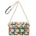 thumbnail image 2 of FORMRS Women Crossbody Purse with Chain Strap Vegan Leather Shoulder Handbag, Green Checkered Daisy, 2 of 7