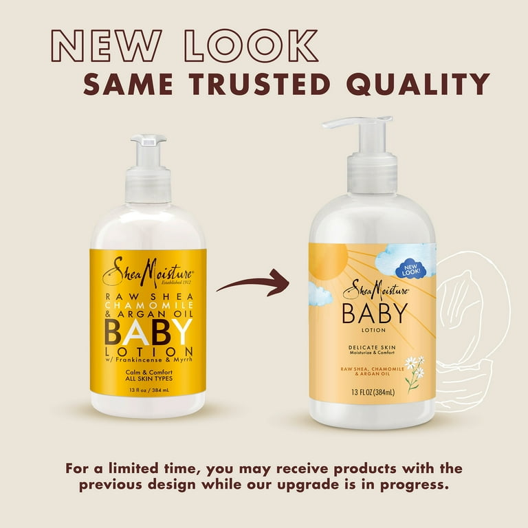 Raw Shea Chamomile Argan Oil Baby Lotion by Shea Moisture for Kids 13 oz Lotion