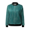 thumbnail image 4 of Duoif Veste pour Femmes, Veste Décontractée à Imprimé Tendance pour Femmes, Cardigan à Fermeture Éclair, Haut de Veste pour Femmes Vert Pâle L, 4 of 5