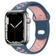 thumbnail image 1 of MRAIN-H Apple Watch Silicone Sport Bands 41mm 40mm 38mm, Women Men Strap for iWatch-Blue/Pink, 1 of 7