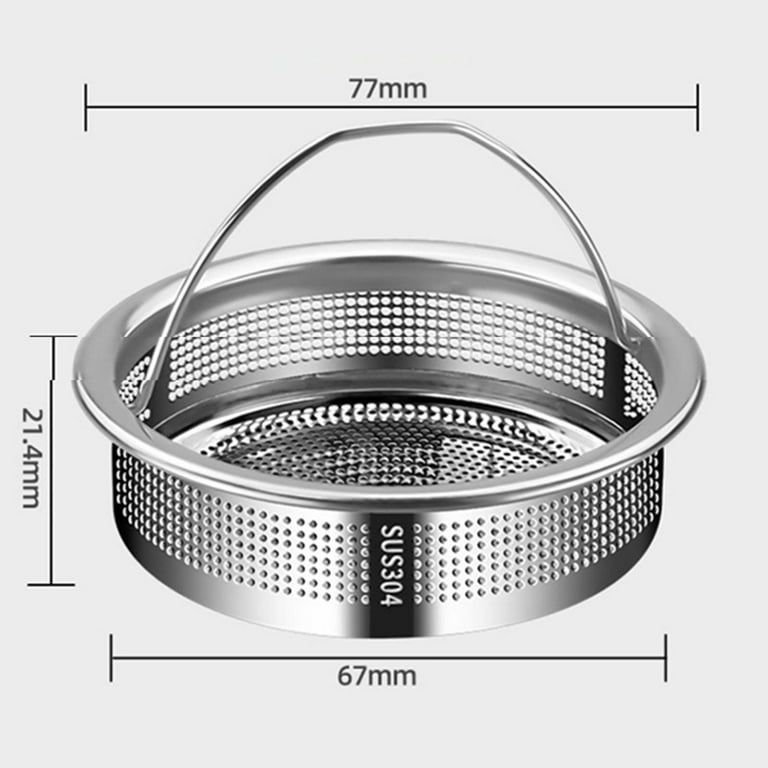 1pc, RYBACK Retractable Stainless Steel Sink Strainer Drain, Telescopic  Drain Basket With Adjustable Armrest, Kitchen Rack Drain Basket, Over The  Sink