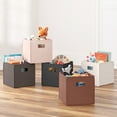 thumbnail image 6 of Kids Two Piece Folding Storage Bin - Brown, 6 of 6