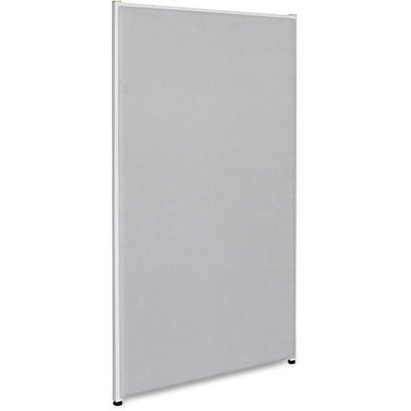 Lorell Gray Fabric Panels 36.4" Width x 71" Height - Steel Frame - Gray