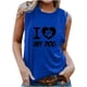 thumbnail image 1 of Verano mujer moda cuello redondo impreso sin mangas casual camisetas sin mangas Fridja gh5348, 1 of 5