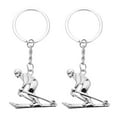 thumbnail image 1 of CIMAXIC Key Pendant 2Pcs Ski Race Gift Pendant Ski Key Chain Pendant Key Chain Backpack Hanging Charms,2.36"X1.57"X0.2", 1 of 4