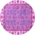 thumbnail image 1 of Ahgly Company Indoor Round Oriental Purple Traditional Area Rugs, 8' Round, 1 of 4