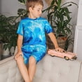 thumbnail image 4 of Balery Blue Shell Conjunto de Pijama Infantil de Manga Corta con Estampado – Ropa de Dormir de Algodón Suave-Small, 4 of 6