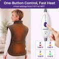 thumbnail image 4 of KEKOY Heating Pad for Back, Neck & Shoulders Pain Relief, Wearable Electric Heat Pad with Detachable Belt, 4 Heat Settings, 2-Hour Auto Shut-Off, Fast Heating, 24"x33", Dark Brown, 4 of 10