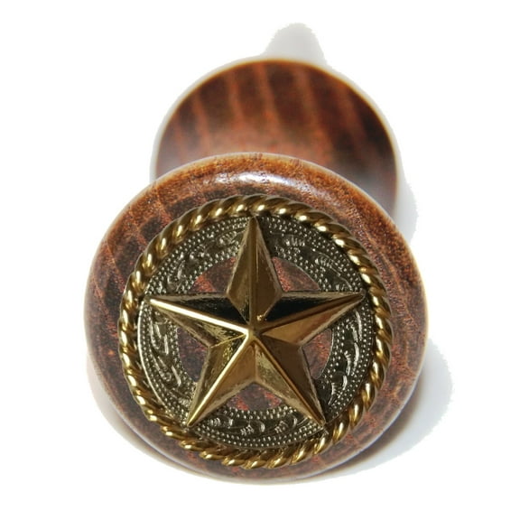 Custom Gold Star wine bottle stopper