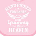 thumbnail image 4 of Inktastic Handpicked for Earth by My Grammy in Heaven with Angel Wings Boys or Girls Baby Bib, 4 of 4