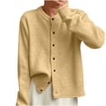 thumbnail image 2 of Aboser Women's Button Up Dressy Cardigan Sweaters Trendy 2026 Cable Knit Sweater Coat Casual Tweed Jacket Coats Crewneck Long Sleeve Cardigans, 2 of 4