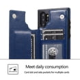 thumbnail image 3 of For Samsung Galaxy Note 10 Plus Wallet Case with Card Holder, Premium PU Leather Kickstand Credit Card Slots Case,[RFID Blocking] Double Magnetic Clasp Back Flip Durable Shockproof Cover, Darkblue, 3 of 10